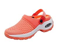 LLDG Damen Clogs Hausschuhe Mesh Slippers Muffin Drag Pantolette Atmungsaktive rutschfest Leicht Gartenschuhe Lässige Sommer Flip Flops Slingback Sandalen Arbeits- & Sicherheitsschuhe, Orange, 37 EU