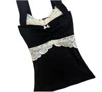 LLECDASEUI Y2k Cheetah Tops Emo Coquette Cropped Top Grunge 2000s Leopard Print Spaghetti Strap Tops (Schwarz,L)