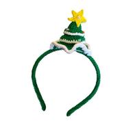 LLHCF Gestrickte Weihnachtsdekoration, Weihnachtsbaum/Horn, Haarreif mit Glocken, Bühnenshow, Haarband, Festival, Feiern, Kopfbedeckung