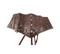 LLHCF Hochwertiger Taillenmieder aus Polyester mit floralem Design, elegantes Korsett für Outfit-Styling, luxuriöses viktorianisches Taillenkorsett, braun, L