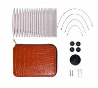 Lljsszr Austauschbares Rundstricknadeln Set | glatte Aluminiumspitzen, interchangeable Stricknadel-Set mit Aufbewahrungstasche, Größen aus 3,0 mm bis 10,0 mm, Handarbeiter