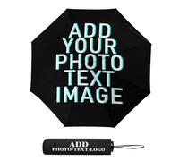 LLLGSH Personalisierte Regenschirme, Personalisierter Foto Regenschirm, Schützt vor Regen und Sonne Reiseschirm mit Foto Text, Folding Portable Windproof Umbrella, UV-Schutz, Auf-Zu-Automatik