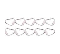 LLLmhuaa 10 x Herz-Karabiner, Schlüsselanhänger-Clip für Taschen, Riemen, Schnallen, Metall-Karabiner-Clip mit Schraube zum Wandern