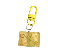 LLLmhuaa Schmetterling Blume geformte Kette Umweltfreundliche Harzkonstruktion Kompakte Größe für den täglichen Gebrauch Stilvolles Geschenk Harz Blume Schlüsselanhänger, gelb, One size