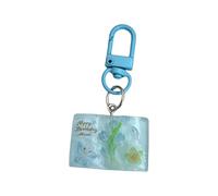 LLLmhuaa Schmetterling Blume geformte Kette Umweltfreundliche Harzkonstruktion Kompakte Größe für den täglichen Gebrauch Stilvolles Geschenk Harz Blume Schlüsselanhänger, blau, One size