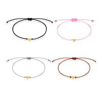 LLLmhuaa Zartes handgefertigtes Accessoire, auffälliger Armreif, Schmuck, verstellbarer Engel-/Herz-Anhänger, Handseil, handgewebtes Seil, Handgelenkkette, Einheitsgröße, Wie beschrieben