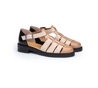 LLOYD SELECTED Sandalen Glattleder Beige/Schwarz - 40,5
