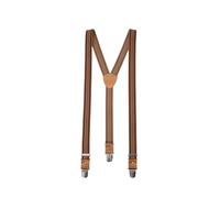 LLOYD Hosenträger 35 mm 3-streifig Lederrückenteil Casual-Clips Brandy