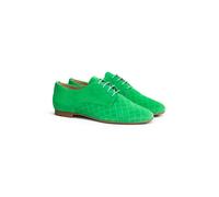 LLOYD Damen Derby Schuhe | Schnürschuhe Grün 37 Rauleder | Gelochtes Leder