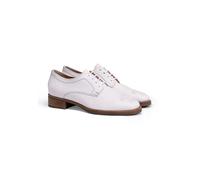 LLOYD Damen Derby Schuhe | Schnürschuhe Weiss 37 Glattleder