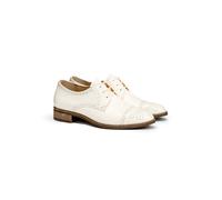 LLOYD Damen Derby Schuhe | Schnürschuhe Weiss 39 Glänzendes Leder