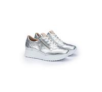 LLOYD Damen Low Tops | Sneakers Silber 42 Genarbtes Leder
