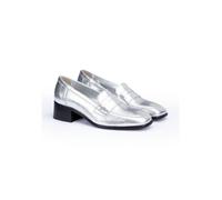 Slipper LLOYD "Klassische Pumps", Damen, Gr. 6,5, silber (silbergrau), Leder, unifarben, Schuhe Slipper, mit glänzendem Lackleder (81832629-6,5) silbergrau