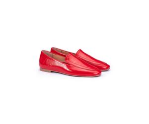 LLOYD Damen Slippers Rot 41 Glänzendes Leder | Genarbtes Leder
