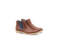LLOYD Herren Chelsea Boots | Schlupfstiefelette Braun 42.5 Genarbtes Leder