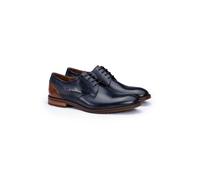 LLOYD Herren Derby Schuhe | Schnürschuhe Blau 40.5 Geprägtes Leder | Glattleder