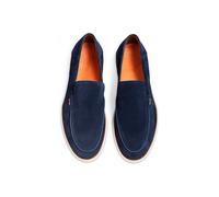 Lederloafer mit Ziernaht Modell 'HUNTER' 43 men Blau