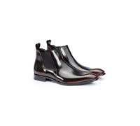 LLOYD Herren Schlupfstiefelette | Chelsea Boots Schwarz 42 Glanzleder