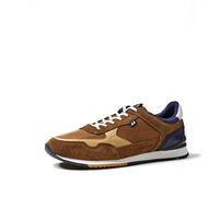 LLOYD Herren Schnürschuhe EMILIAN, Männer Low-Top Sneaker,lose Einlage,Halbschuhe,Freizeit,sportlich,Cigar/Cappucino/NEW Nature/Blue,42 EU / 8 UK