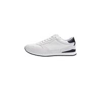 LLOYD Herren Sneaker Swift, Männer Low-Top Sneaker,wtra-Large,Lamb-Skin,Easy-Going,extra-Light,Vario-foodbed,festlich,47, Offwhite/Navy, 44.5 EU / 10 UK