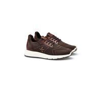 LLOYD Herren Sneakers | Low Top Sneaker Braun 42 Glattleder | Strick
