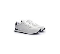 LLOYD Herren Sneakers | Low Tops Weiss 42.5 Genarbtes Leder | Rauleder