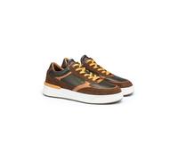 Ledersneaker mit Label-Stitching Modell 'EGILO' 42 men Cognac