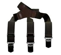 LLOYD-Hosenträger 25 mm uni Lederrückenteil Clips 40-Brown