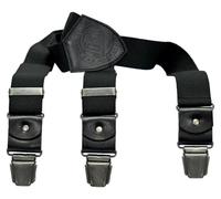 LLOYD-Hosenträger 35 mm 3-streifig Lederrückenteil und Casual-Clips 05-schwarz