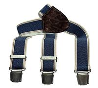 Lloyds Herrenträger 120 35 mm rustikal Vollrindleder-Rückenteil Vintage-Clips Denim Blau