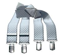 LLOYD-Hosenträger 35 mm satiniert, 2-streifig allover mit Metallkreuz (blue-white)