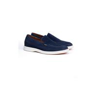 Lederloafer mit Ziernaht Modell 'HUNTER' 44 men Blau
