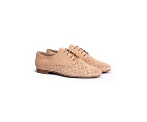 LLOYD Leder-Schnürschuhe in Beige - Größe 41 | Damen Schnuerschuhe
