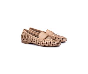 LLOYD Leder-Slipper in Beige - Größe 37 | Damen Schuhe Halbschuhe
