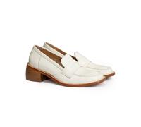 LLOYD Leder-Slipper in Creme - Größe 35 | Damen Schuhe Halbschuhe