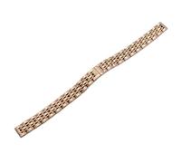 LMINGZE Damen-Uhrenarmband aus Edelstahl, 10 mm, 12 mm, 14 mm, 16 mm, kleine Größe, massives Metallarmband, universell(Rose Gold,13mm)
