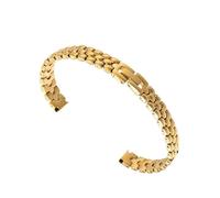 LMINGZE Damen-Uhrenarmband aus Edelstahl, 10 mm, 12 mm, 14 mm, kleine Größe, exquisites Metallarmband, universell(Gold B,14mm)
