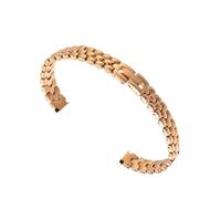 LMINGZE Damen-Uhrenarmband aus Edelstahl, 10 mm, 12 mm, 14 mm, kleine Größe, exquisites Metallarmband, universell(Rose Gold B,12mm)