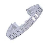 LMINGZE Damen-Uhrenarmband aus Edelstahl, 10 mm, 12 mm, 14 mm, kleine Größe, universelles Ersatz-Uhrenarmband, solides Armband(Silver,10mm)