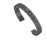 LMINGZE Damen-Uhrenarmband aus Edelstahl, 6-16 mm, kleine Größe, universelles Ersatz-Uhrenarmband, solides Armband(Black A,12mm)