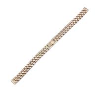 LMINGZE Damen-Uhrenarmband aus Edelstahl, 6 mm, 8 mm, 10 mm, 12 mm, kleine Größe, massives Metallarmband, universell(Rose Gold,14mm)