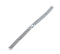 LMINGZE Damen-Uhrenarmband aus Edelstahl, 6 mm, 8 mm, 10 mm, 12 mm, kleine Größe, massives Metallarmband, universell(Silver,10mm)