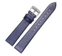LMINGZE Damen-Uhrenarmband aus Leder, 10 mm, 12 mm, 14 mm, 16 mm, universelles blaues Uhrenarmband, Faltschließe, Dornschließe(Blue B S1,14mm)