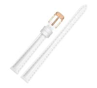 LMINGZE Damen-Uhrenarmband aus Leder, 10 mm, 12 mm, 14 mm, Bambusmuster, dünnes, universelles Ersatzarmband(White R,12mm)