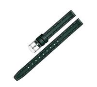 LMINGZE Damen-Uhrenarmband aus Leder, 10 mm, 12 mm, 14 mm, kleine Größe, Universal-Uhrenarmband, Edelstahl-Schnalle(Dark Green,16mm)