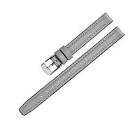LMINGZE Damen-Uhrenarmband aus Leder, 10 mm, 12 mm, 14 mm, kleine Größe, Universal-Uhrenarmband, Edelstahl-Schnalle(Gray,16mm)