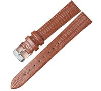 LMINGZE Damen-Uhrenarmband aus Leder, 8 mm, 10 mm, 12 mm, kleine Größe, universelles Uhrenarmband, Edelstahlschließe(Light Brown,12mm)