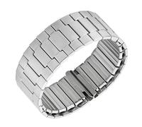 LMINGZE Edelstahl Metall Einziehbares Uhrenarmband 22mm Elastisches Armband Männer Frauen Universal Ersatz(Silver,22MM_M(150MM))