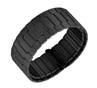 LMINGZE Edelstahl Metall Einziehbares Uhrenarmband 22mm Elastisches Armband Männer Frauen Universal Ersatz(Black,22MM_S(140MM))