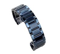 LMINGZE Edelstahl-Uhrenarmband Dunkelblau Farbe 20mm 22mm Armband Metall-Uhrenarmbänder Uhrenzubehör Universal(Middle Matte,20mm)